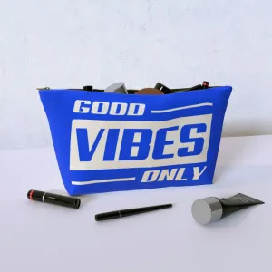 Cosmetic Bag - Good Vibes Only Blue