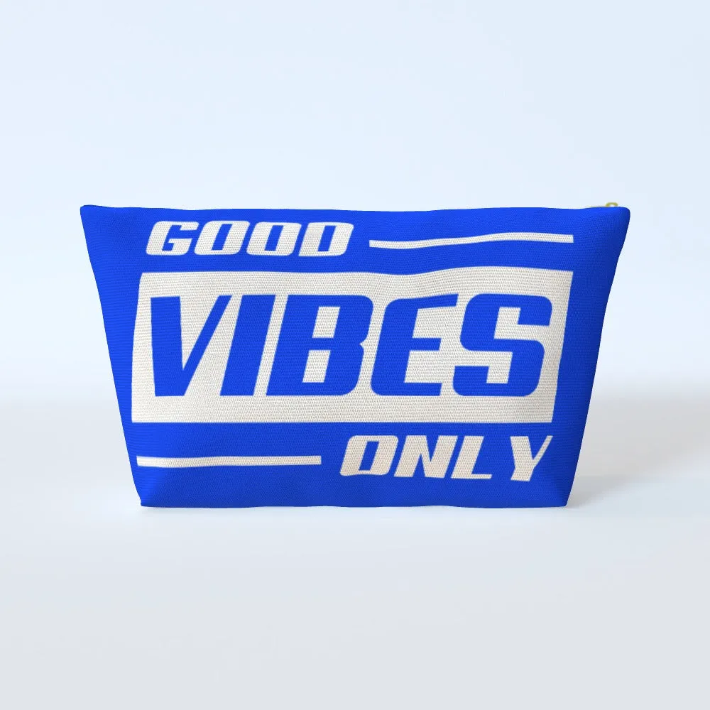 Cosmetic Bag - Good Vibes Only Blue