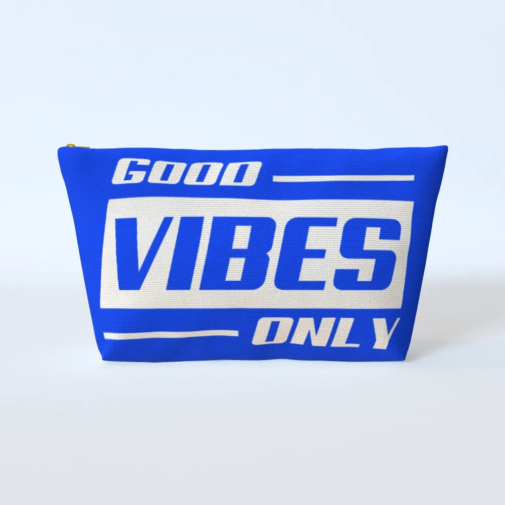 Cosmetic Bag - Good Vibes Only Blue