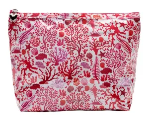 Cosmetic Bag (Medium), Seashells (Coral)