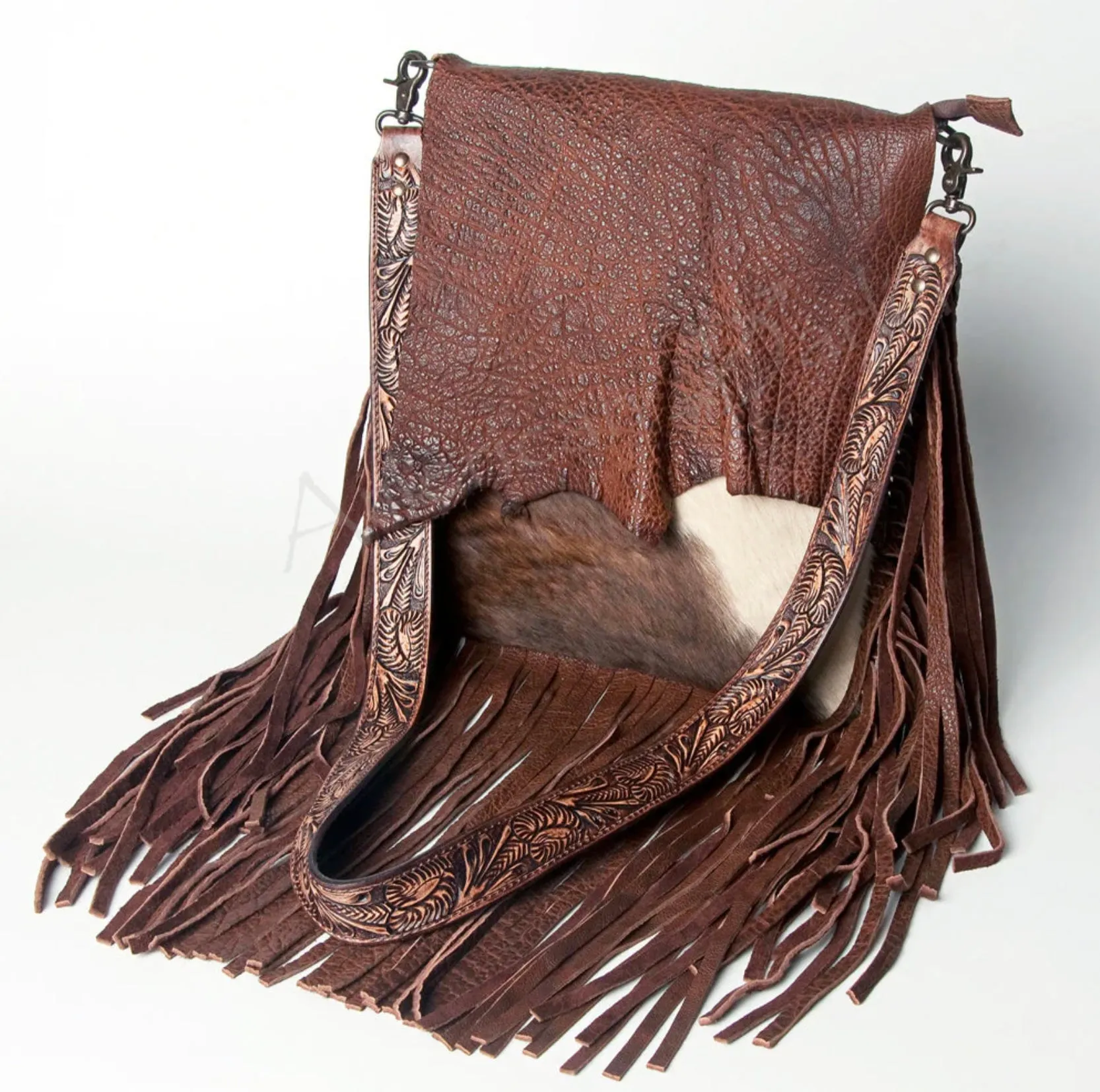 Cowhide Fringe Crossbody