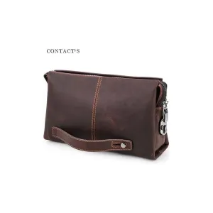 CowLuxe Classy Leather Men's Shortage Handbag