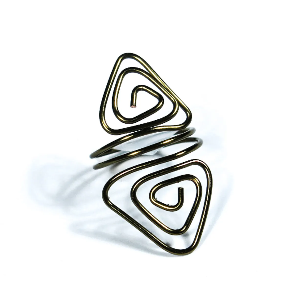 Double Triangles Adjustable Wire Ring (click for other colors & sizes)