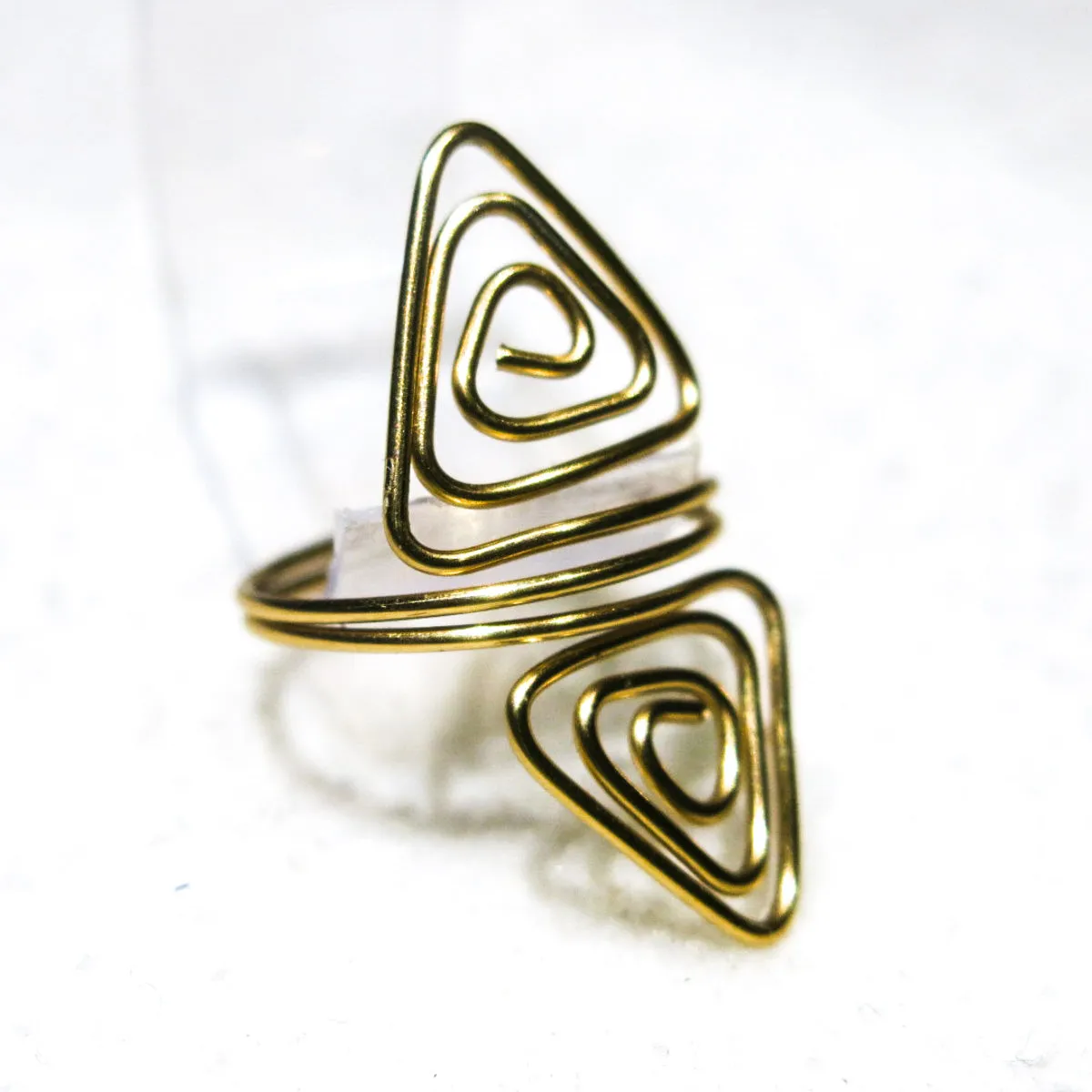 Double Triangles Adjustable Wire Ring (click for other colors & sizes)