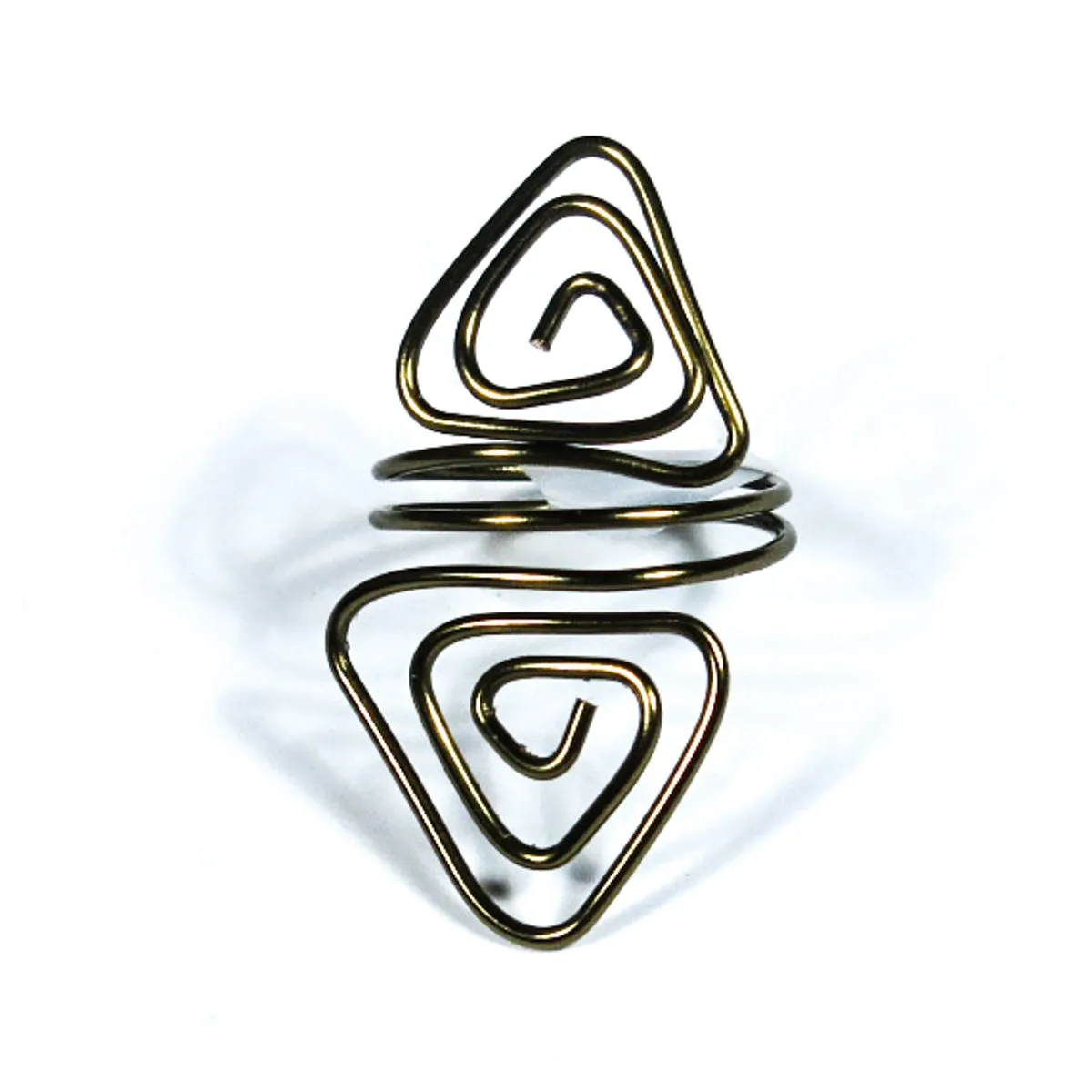 Double Triangles Adjustable Wire Ring (click for other colors & sizes)