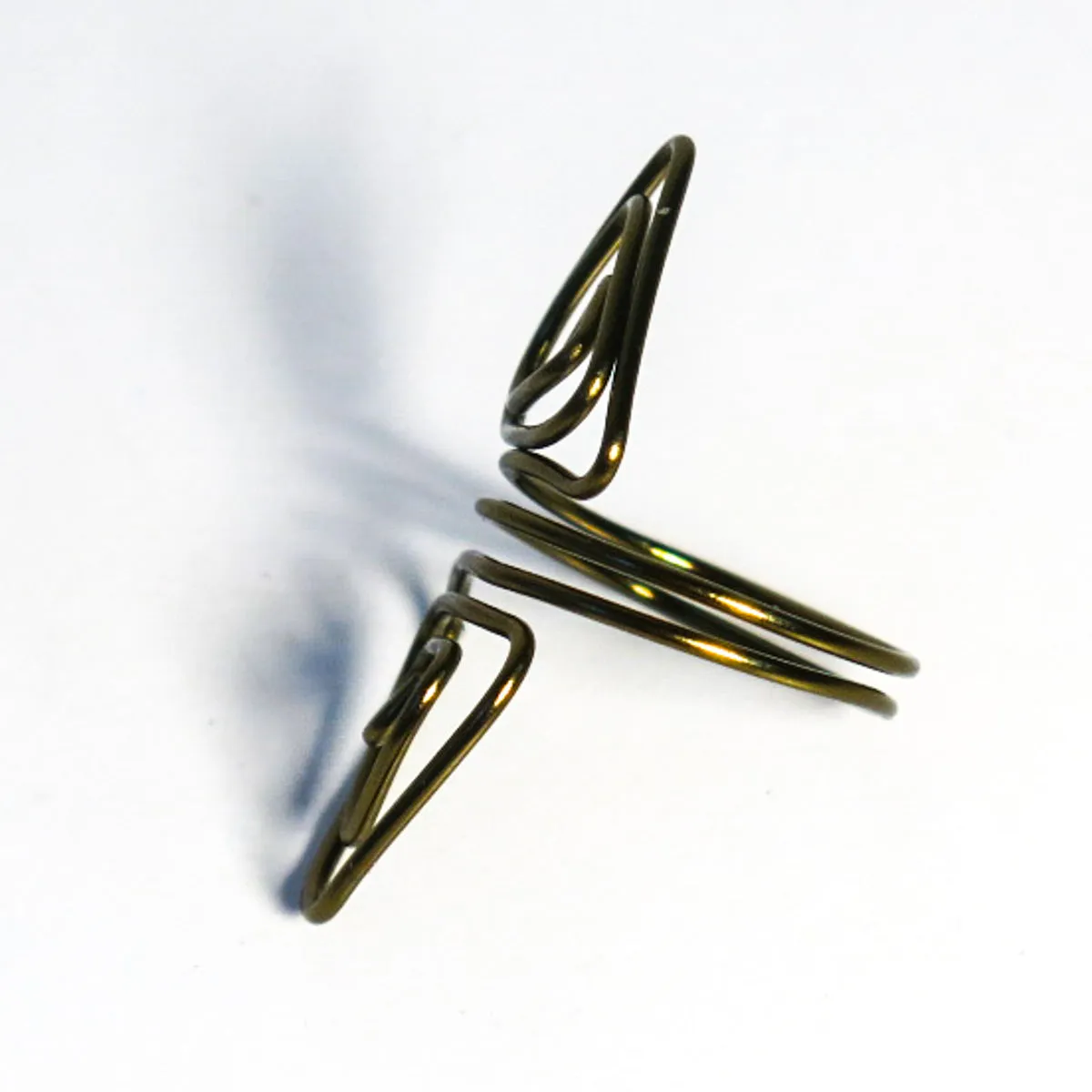 Double Triangles Adjustable Wire Ring (click for other colors & sizes)