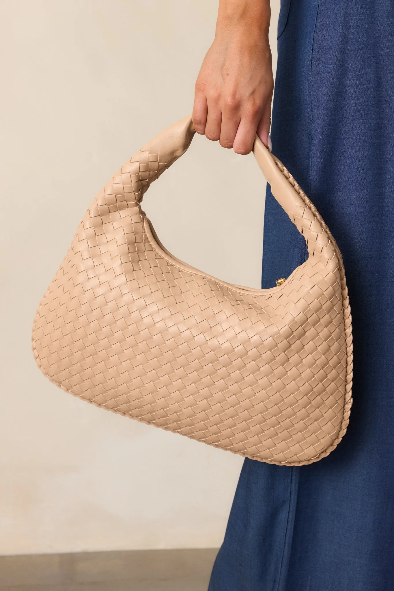 Dream Of The Fleet Beige Woven Handbag