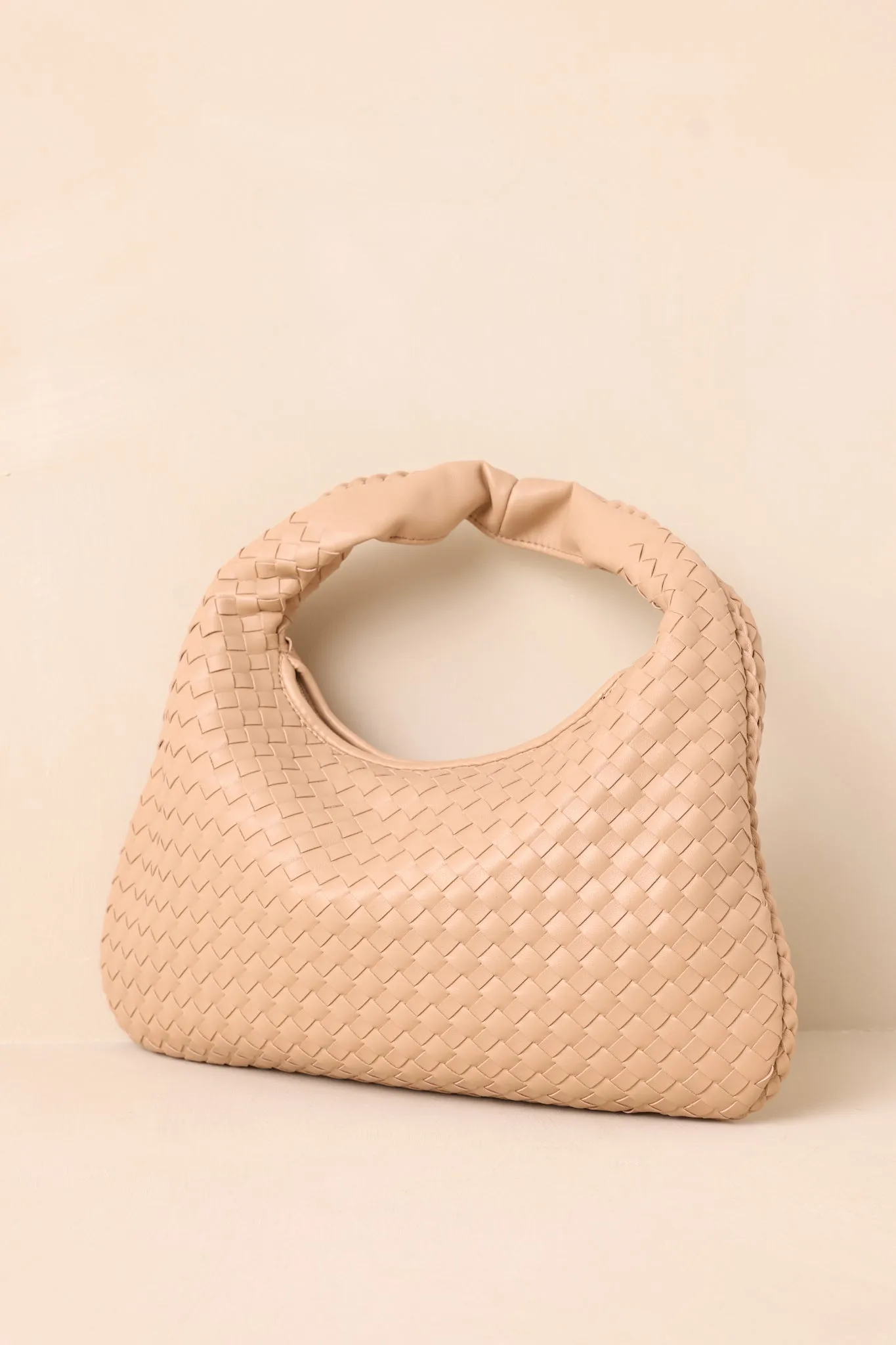 Dream Of The Fleet Beige Woven Handbag