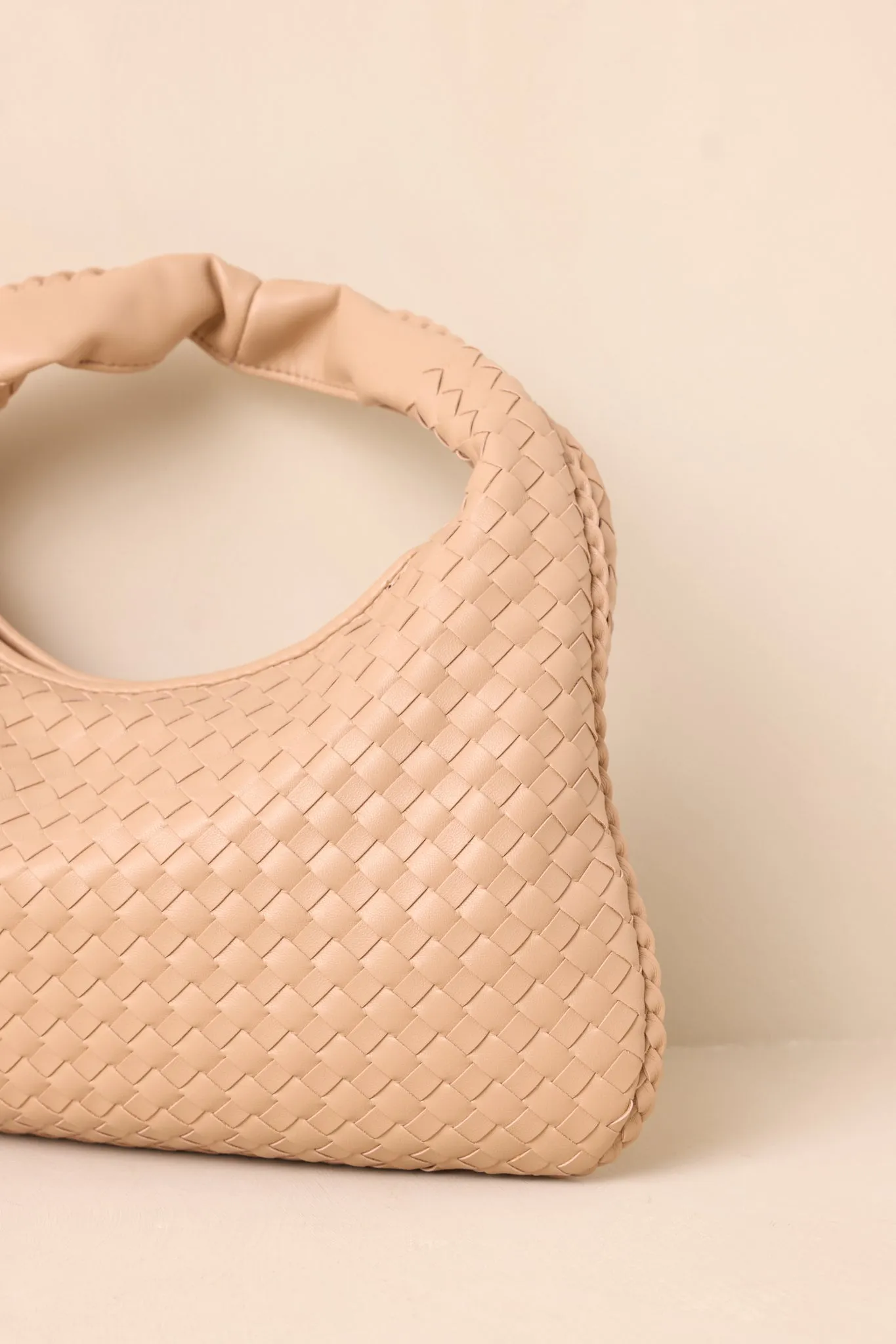 Dream Of The Fleet Beige Woven Handbag