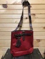 Duo Color Purse - Red / Dk Brown