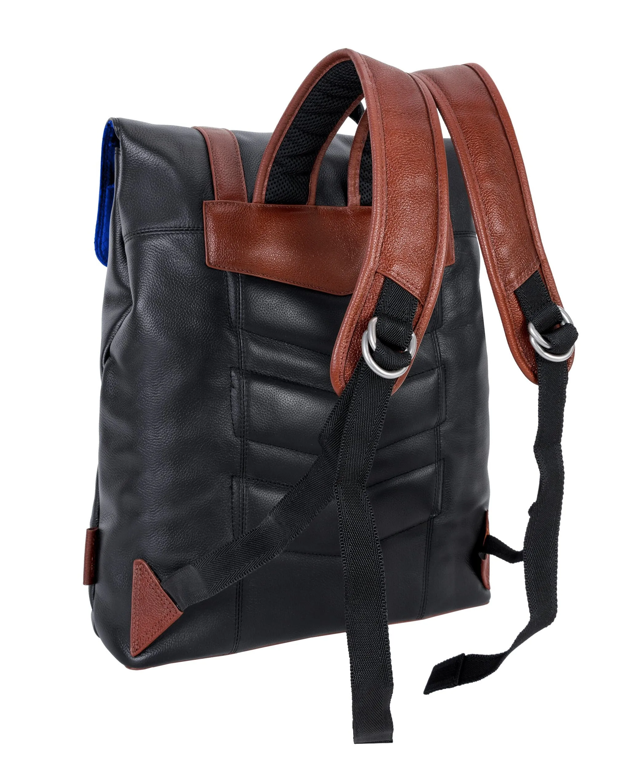 ELEMENT | 17” Leather Two-Tone Flap Over Laptop Backpack