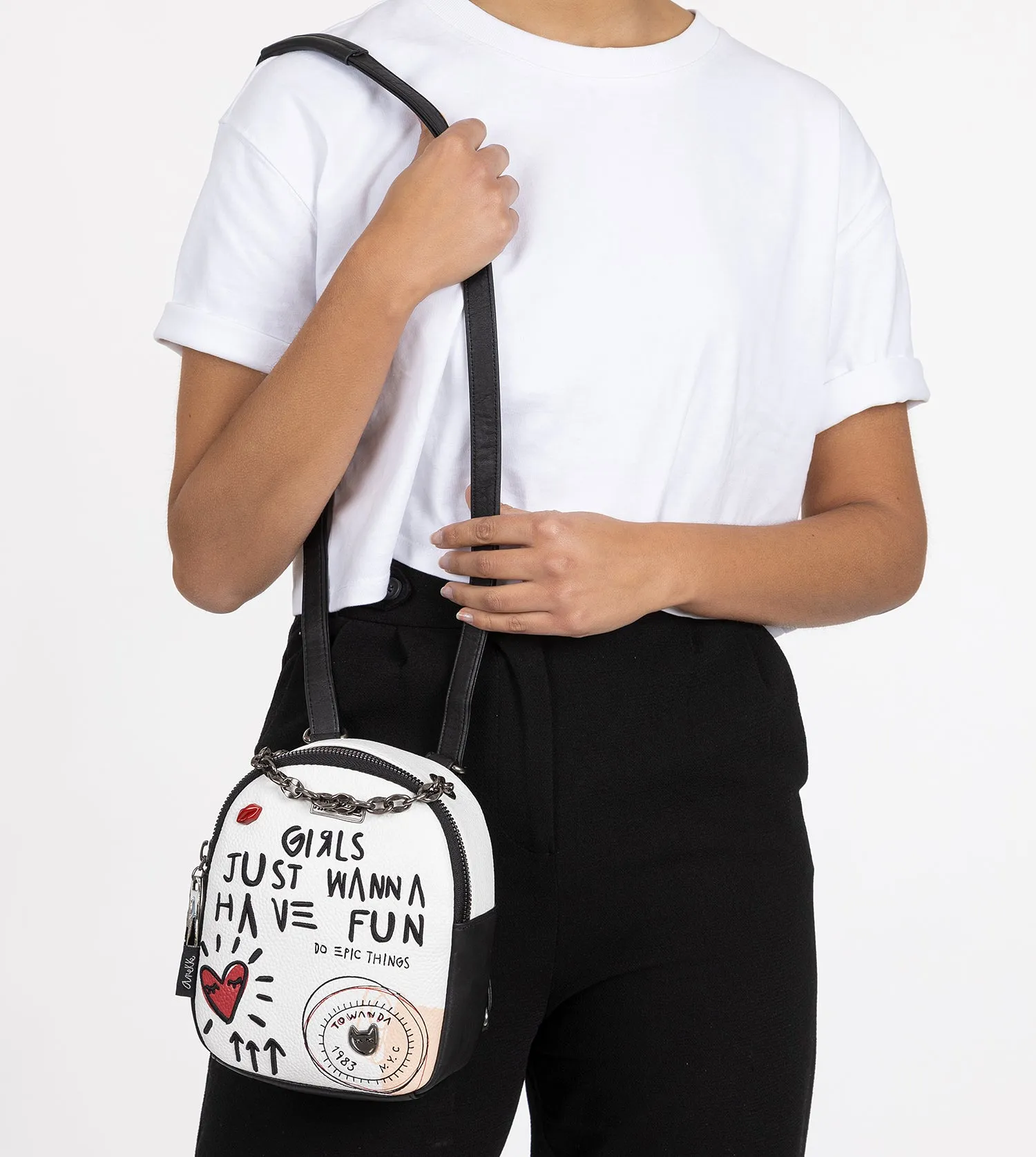 Energy white mini backpack