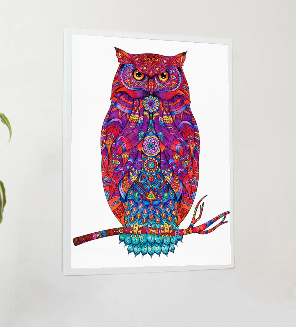 Ethereal Wisdom: The Vibrant Owl