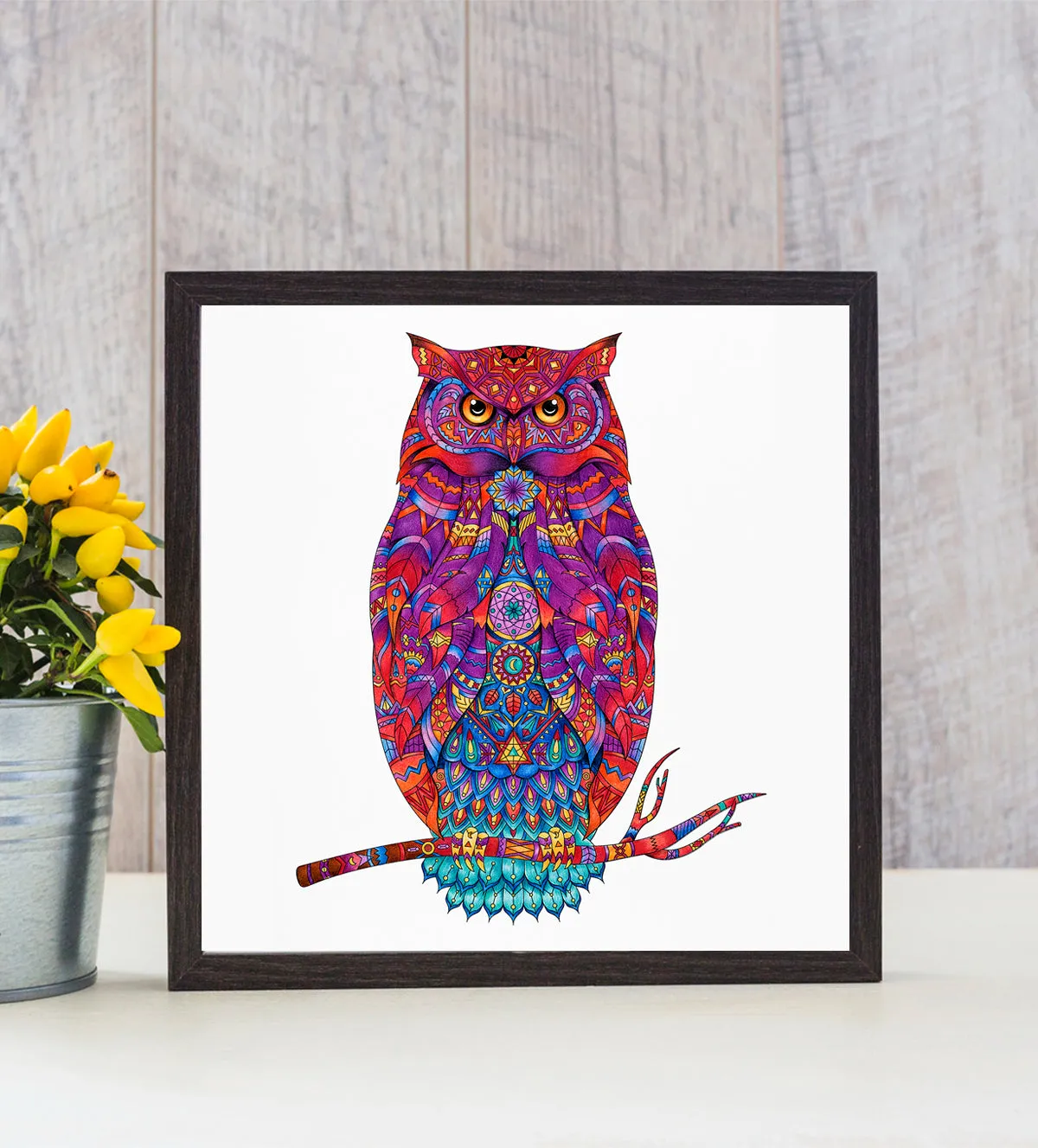 Ethereal Wisdom: The Vibrant Owl