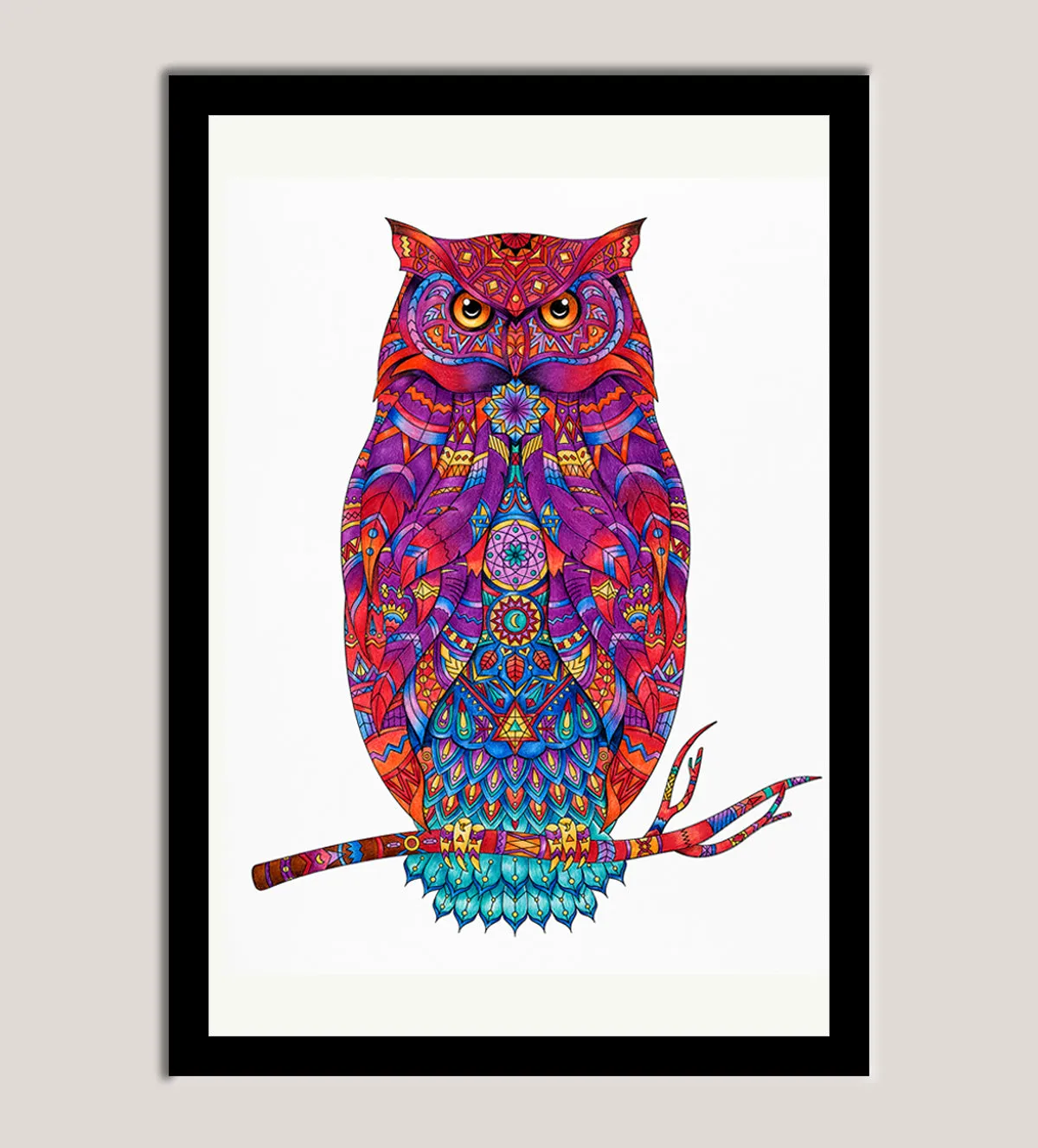 Ethereal Wisdom: The Vibrant Owl