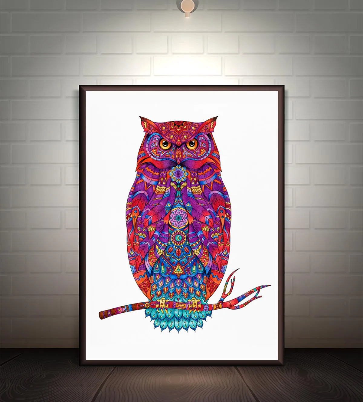 Ethereal Wisdom: The Vibrant Owl