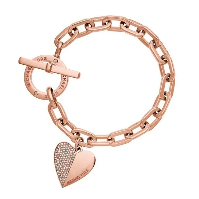 Exquisite Link Chain and Heart Polishing Bracelet