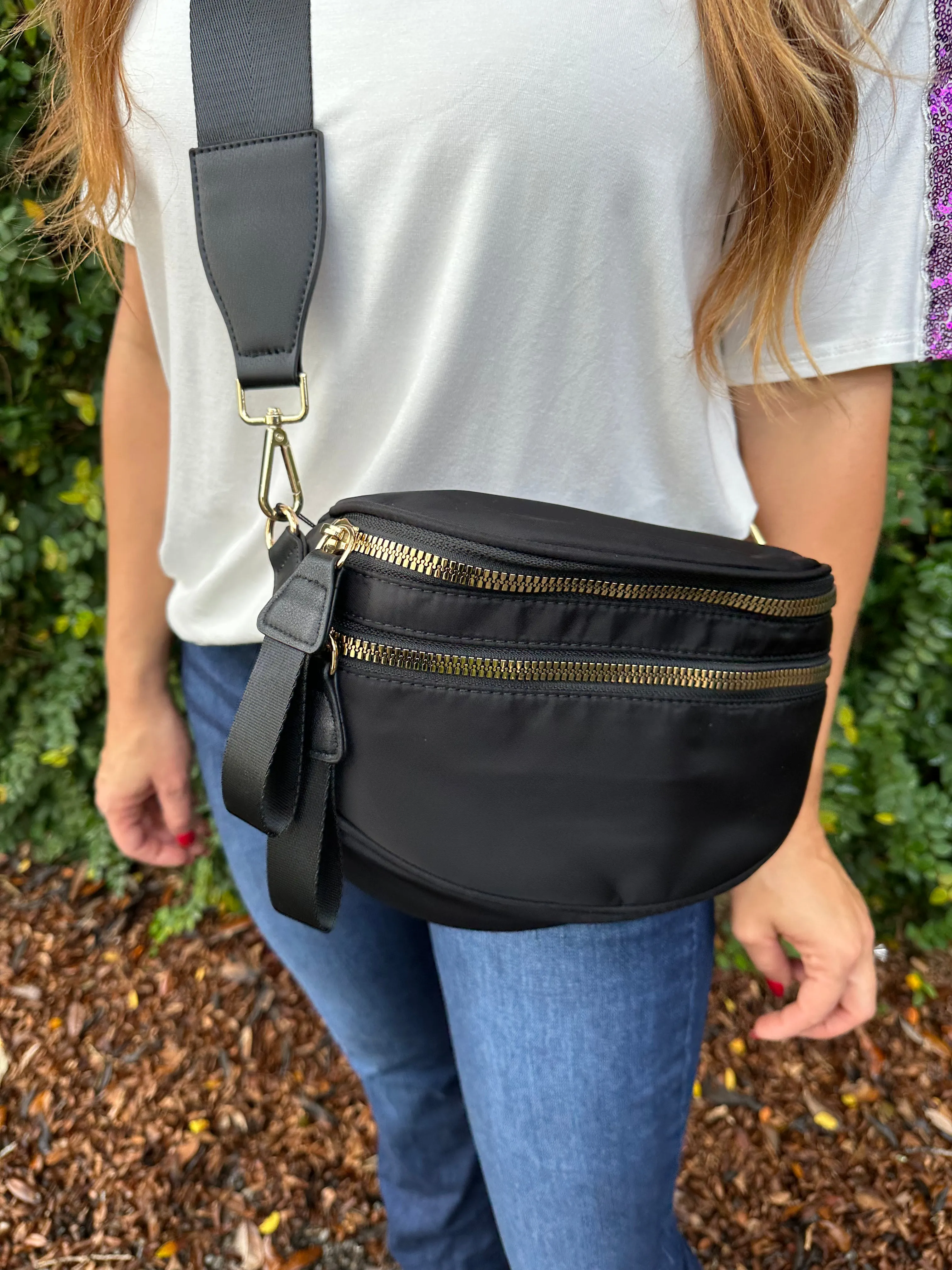 Fanny Pack Bag- Solid Black