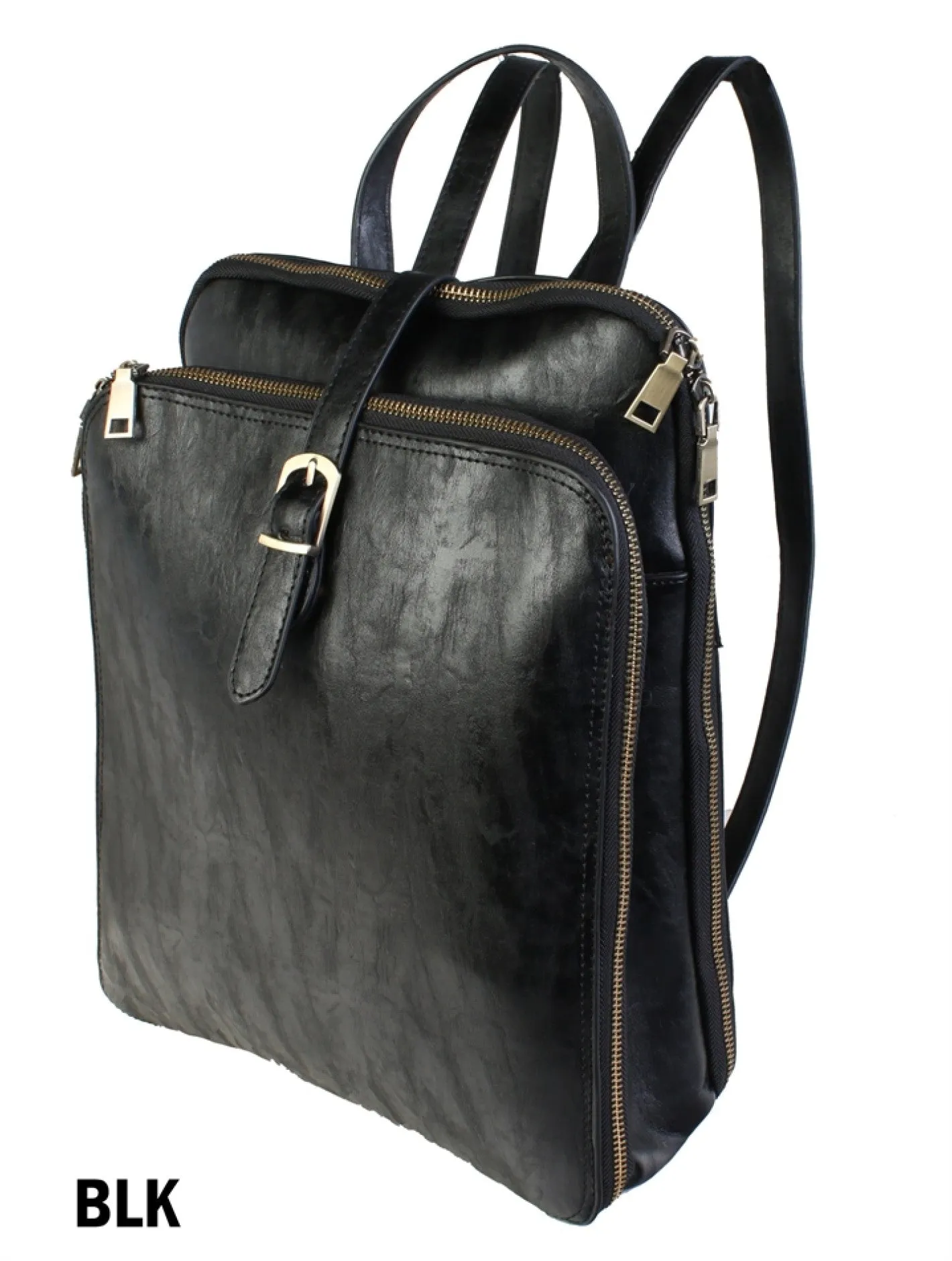 Faux Leather Laptop Backpack