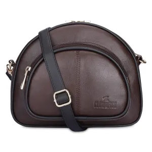 Faux Leather Waist Bag with Multiple Pockets | Adjustable Strap | 4.5L | Chocolate Brown