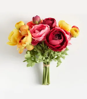 Faux Vibrant Spring Ranunculus Bundle