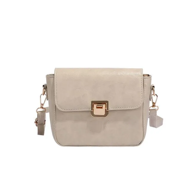 Flap Faux Leather Crossbody Bag