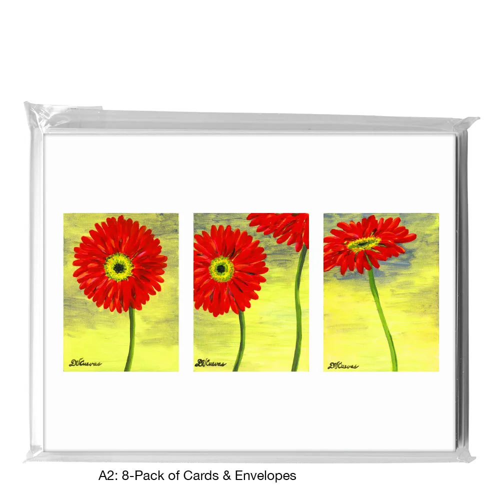 Gerber Bright Red, Greeting Card (7346)