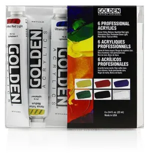 Golden Acrylic Heavy Body Intoductory 6-Set