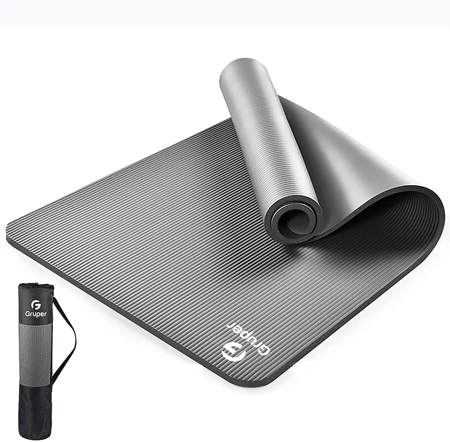 Gruper Thick Yoga Mat Non Slip, Large Size 72"L x 32"W, Premium Exercise & Fitness Mat with Carrying Strap and Bag,Workout Mats for Home