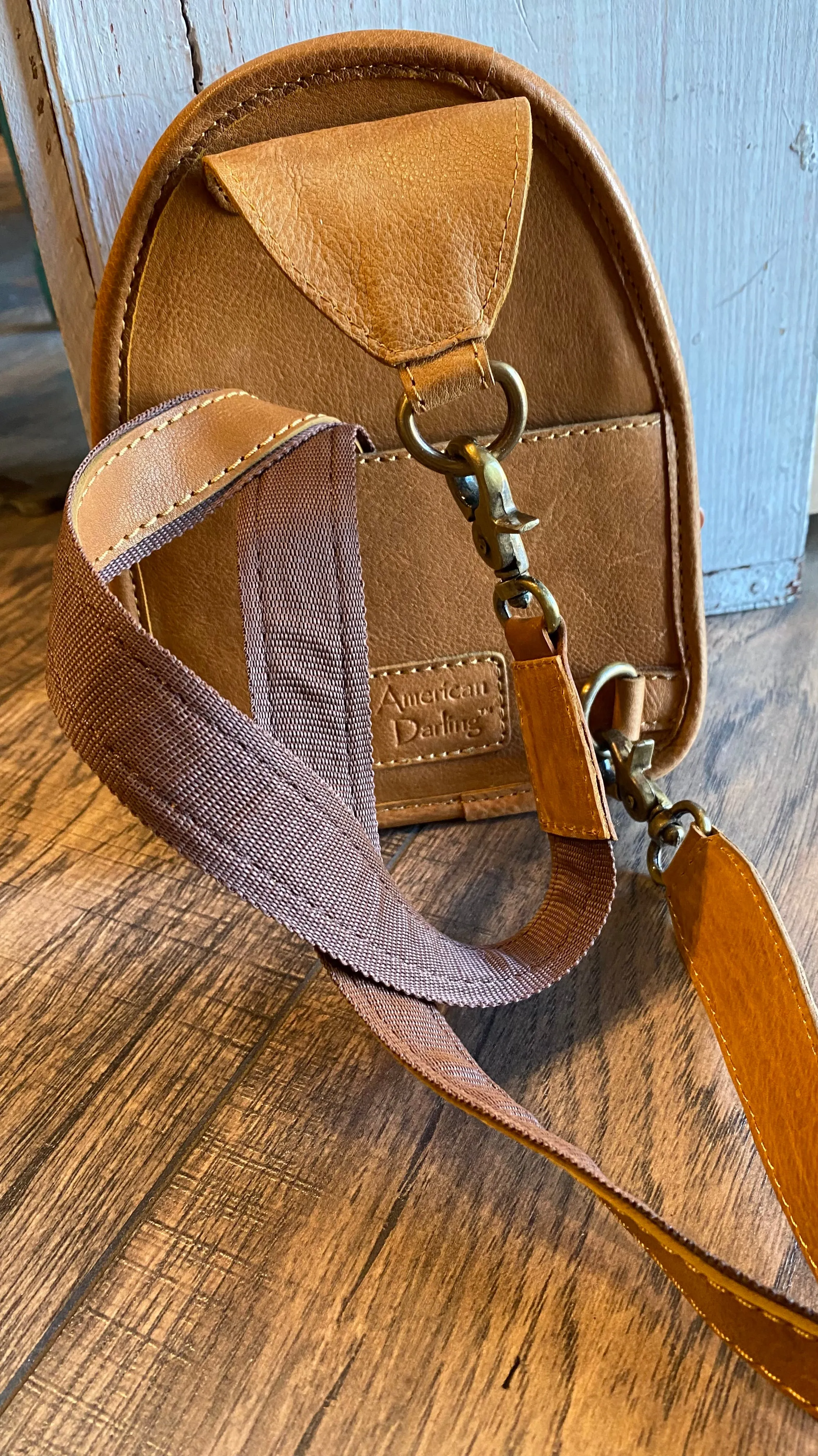 Hide & Tooled Sling Bag