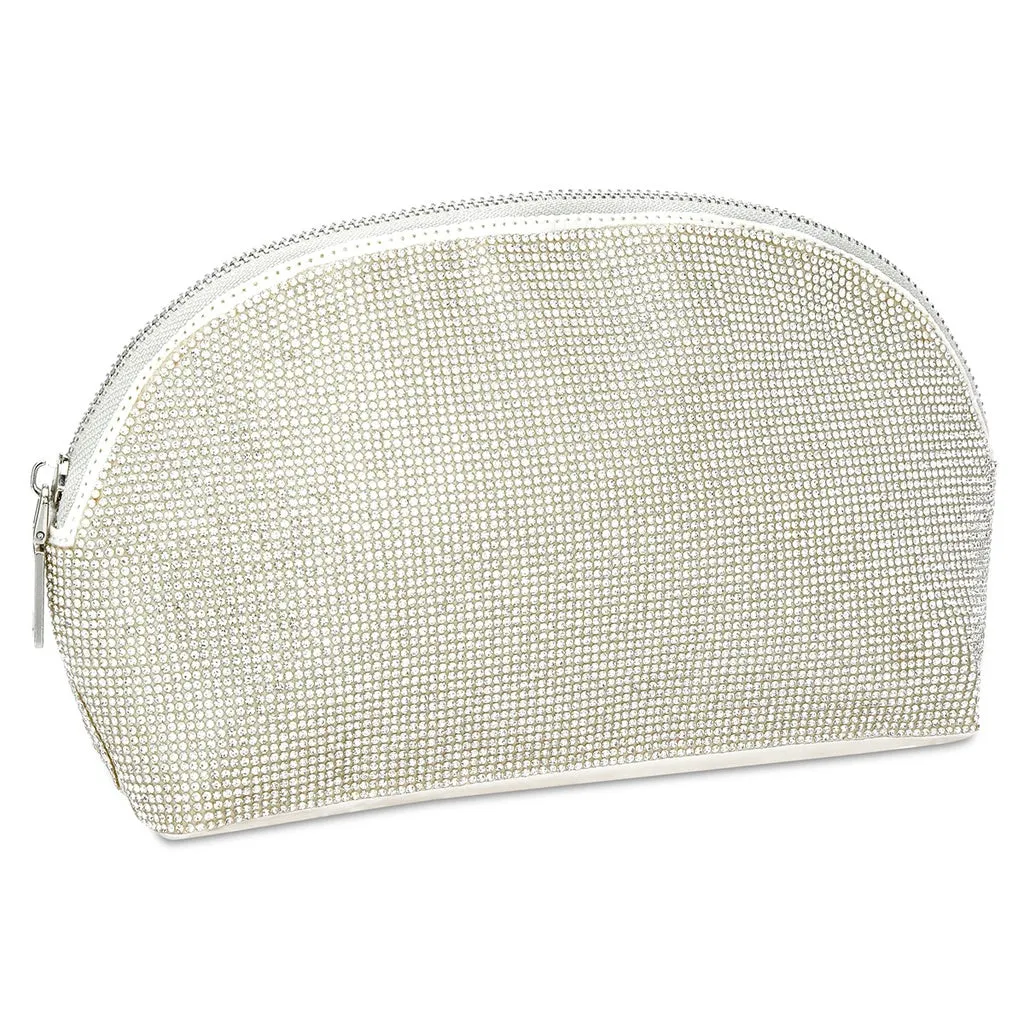 Iscream Crystal Oval Cosmetic Bag - White / Clear