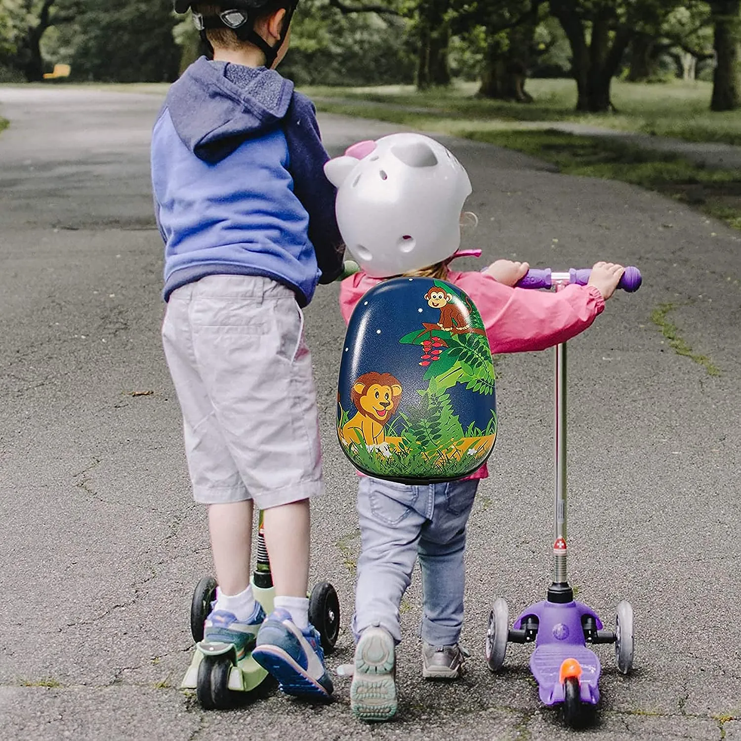 Kids Travel Backpack 12" with Carry on Rolling Spinner Wheels Suitcase 16’’ Set