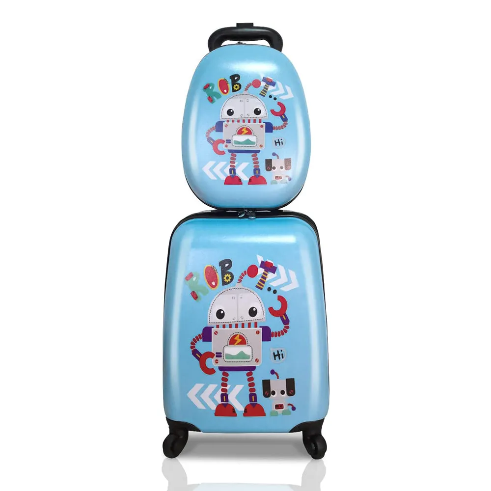 Kids Travel Backpack 12" with Carry on Rolling Spinner Wheels Suitcase 16’’ Set