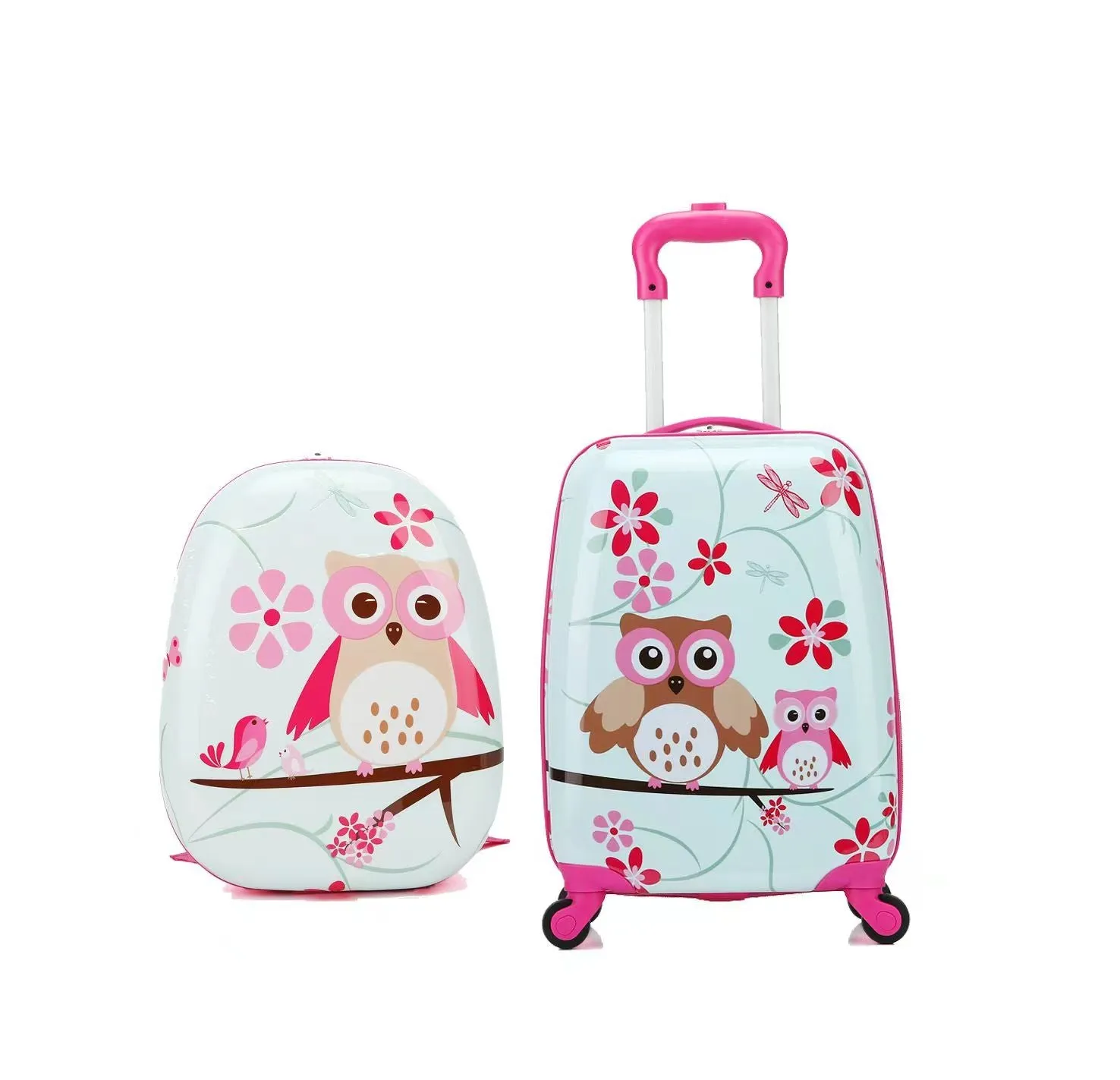 Kids Travel Backpack 12" with Carry on Rolling Spinner Wheels Suitcase 16’’ Set