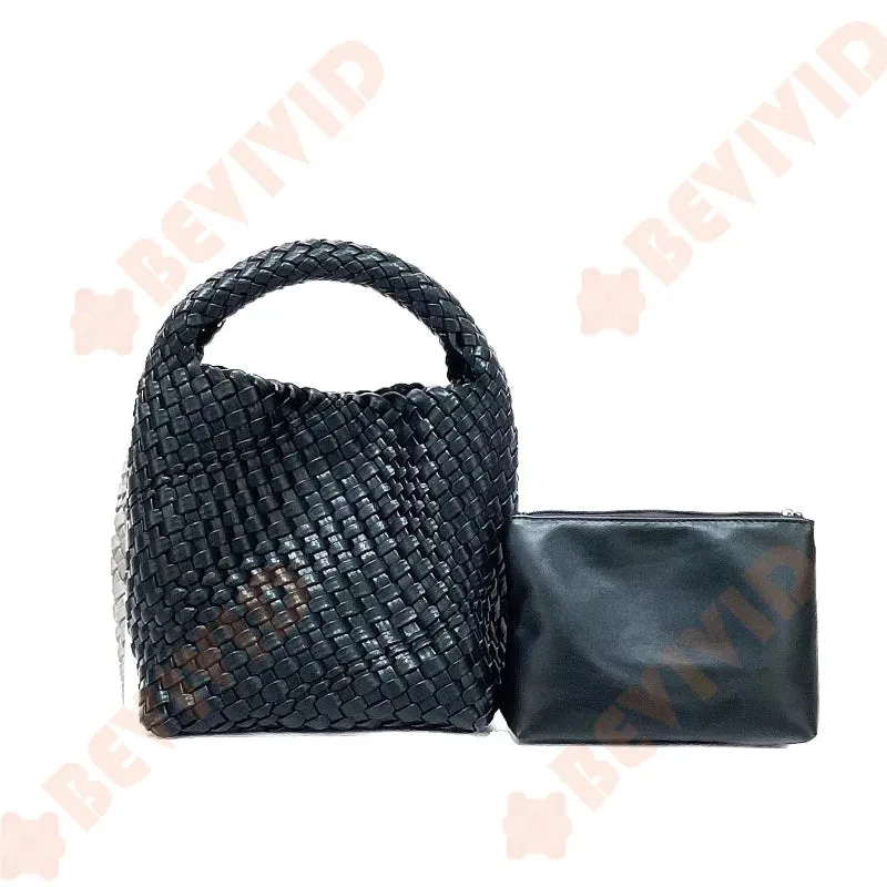 Knitting Handbag For Women Small Size Woven Tote Bag