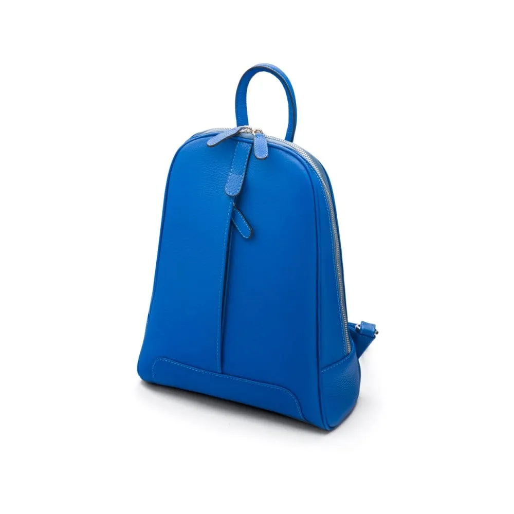 Ladies Leather Backpack - Cobalt