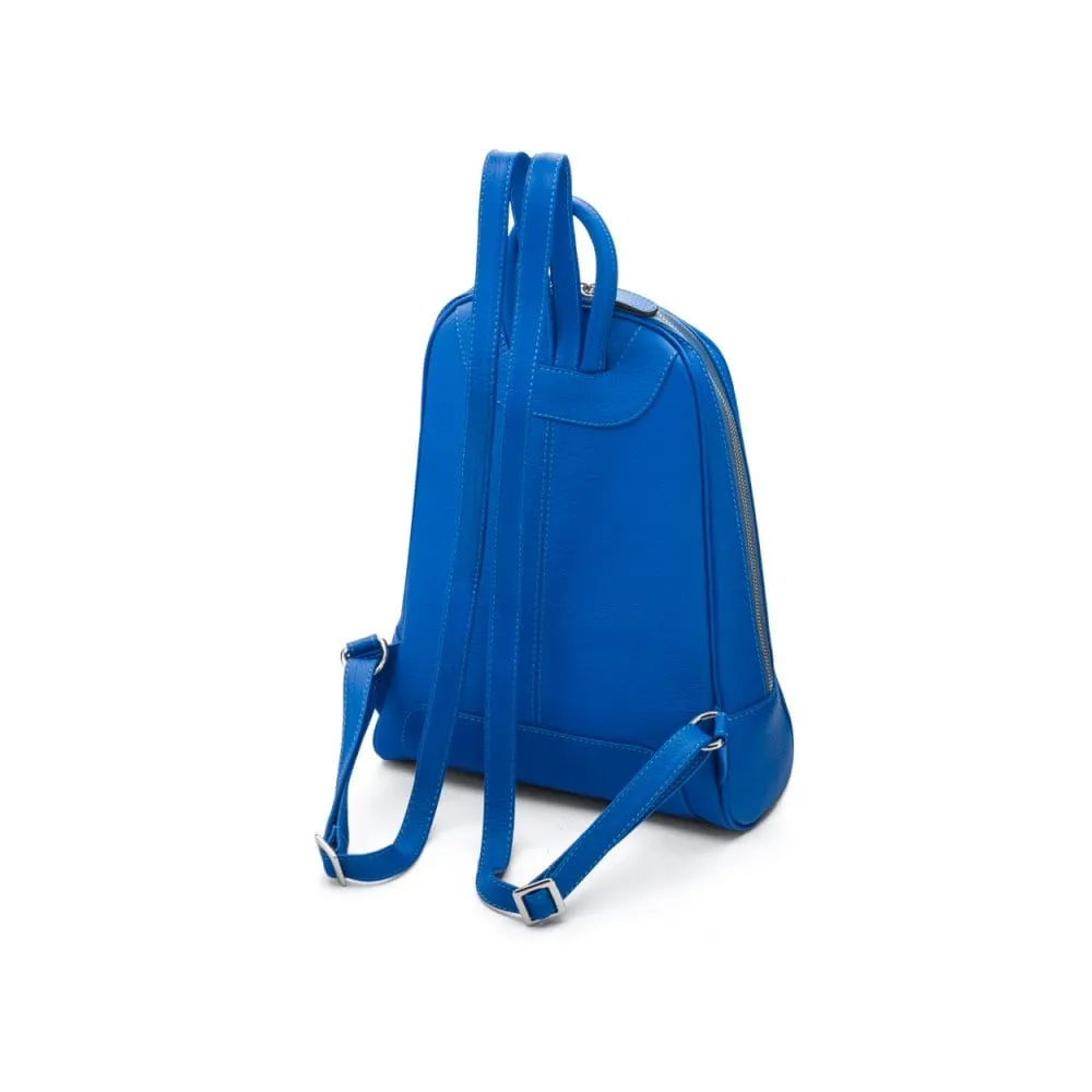 Ladies Leather Backpack - Cobalt