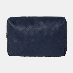 Large Beauty Bag - Woven Navy