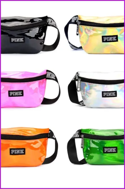 Laser Fanny Pack Pink Girl Bag Waist Bag Women Travel Handbags F093