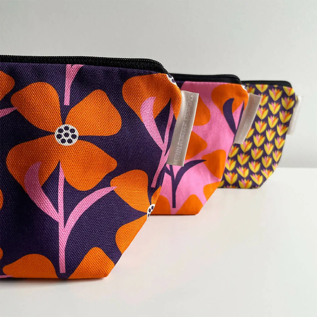 Lily Cups Cosmetic Bag in Plum