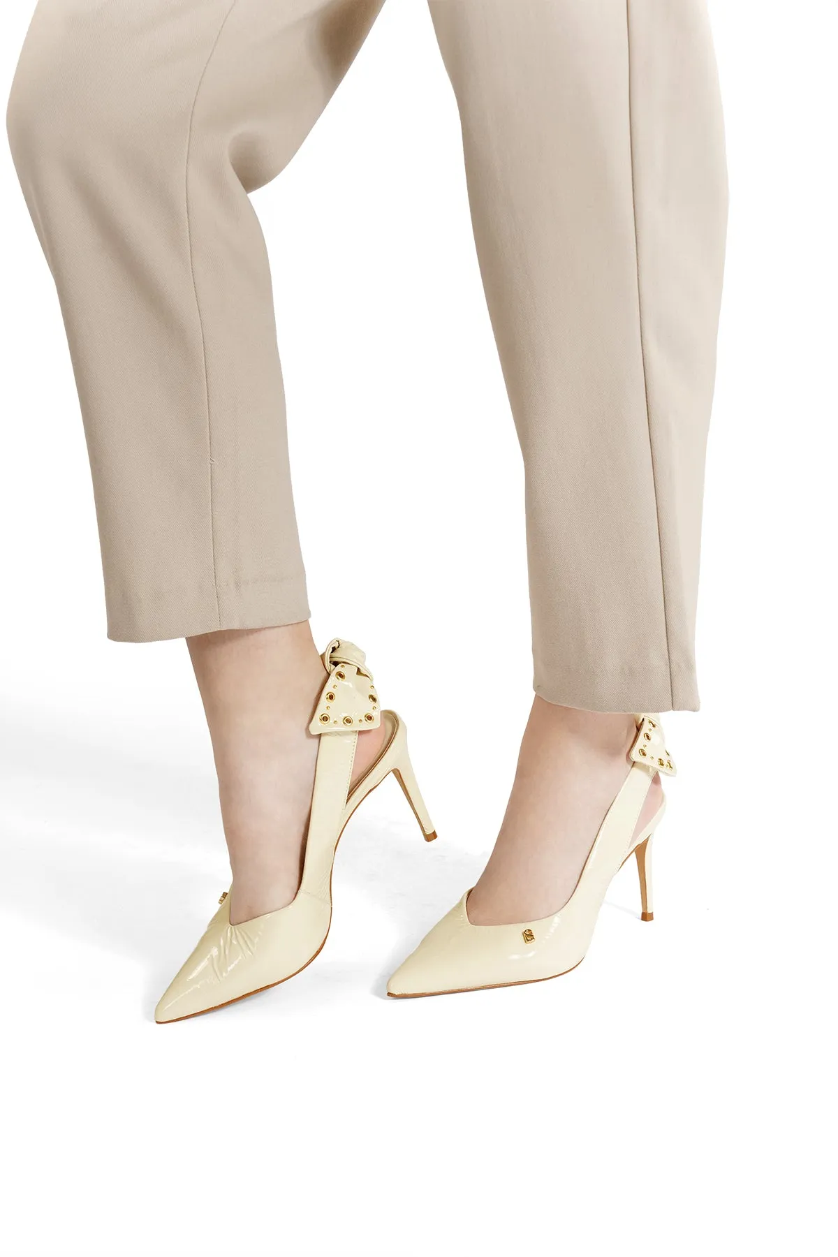 Lola Slingback Heels - Sand