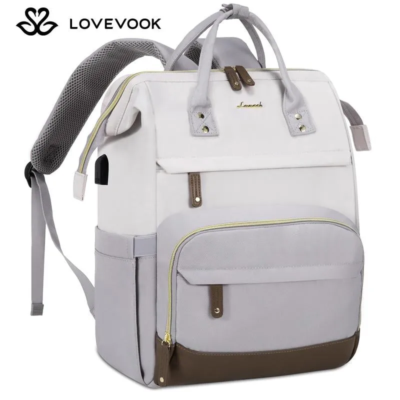 LOVEVOOK New Year 15.6-17.3 Laptop Backpack for Women, Backpack Purse for Girls with Anti-Theft Pocket, Travel Backpack for Girls with USB Port, Carry on Bag for Teacher, Nurse and College.