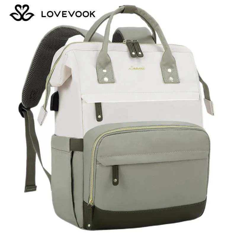 LOVEVOOK New Year 15.6-17.3 Laptop Backpack for Women, Backpack Purse for Girls with Anti-Theft Pocket, Travel Backpack for Girls with USB Port, Carry on Bag for Teacher, Nurse and College.