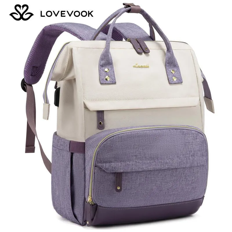 LOVEVOOK New Year 15.6-17.3 Laptop Backpack for Women, Backpack Purse for Girls with Anti-Theft Pocket, Travel Backpack for Girls with USB Port, Carry on Bag for Teacher, Nurse and College.