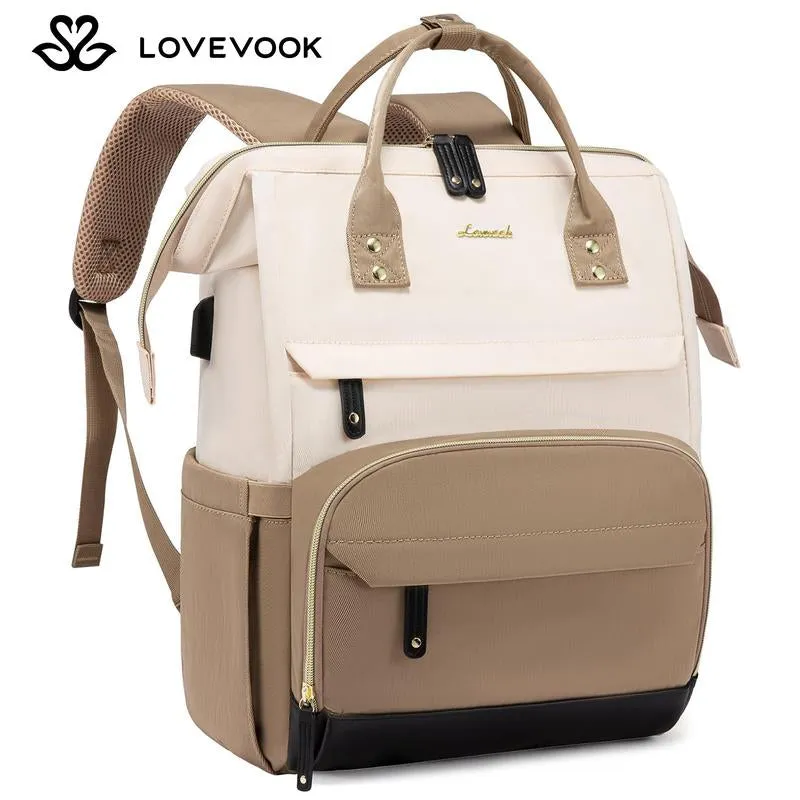 LOVEVOOK New Year 15.6-17.3 Laptop Backpack for Women, Backpack Purse for Girls with Anti-Theft Pocket, Travel Backpack for Girls with USB Port, Carry on Bag for Teacher, Nurse and College.