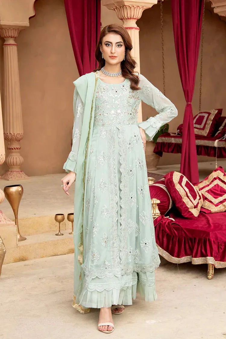 Manahils - Jal Pari RTW Collection - Kurti-B-006-Aqua