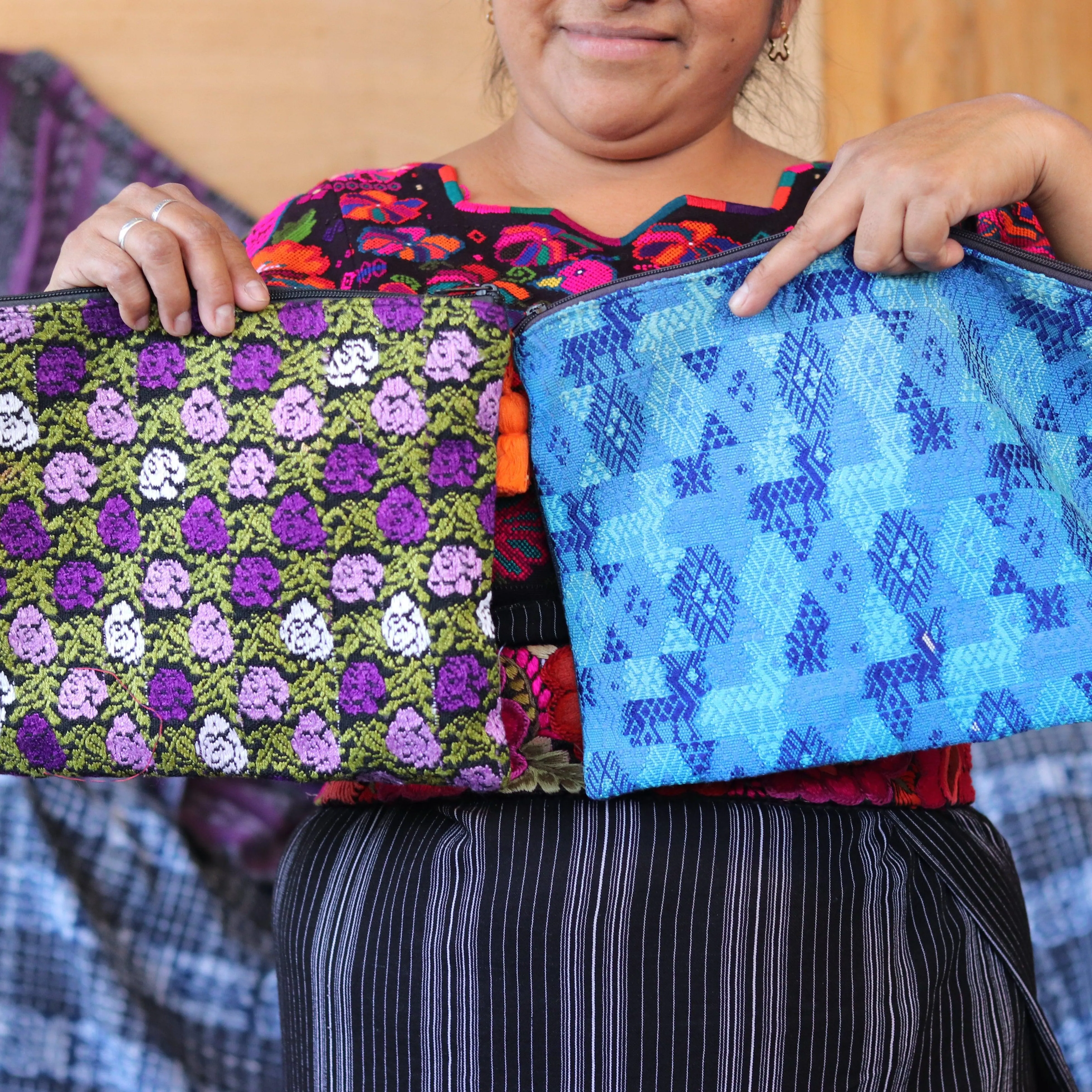 Maya Up-cycled Huipil Cosmetic One-of-a-Kind Bag - Guatemala