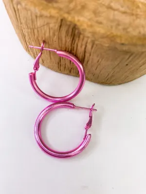 Metallic Hoop Hot Pink