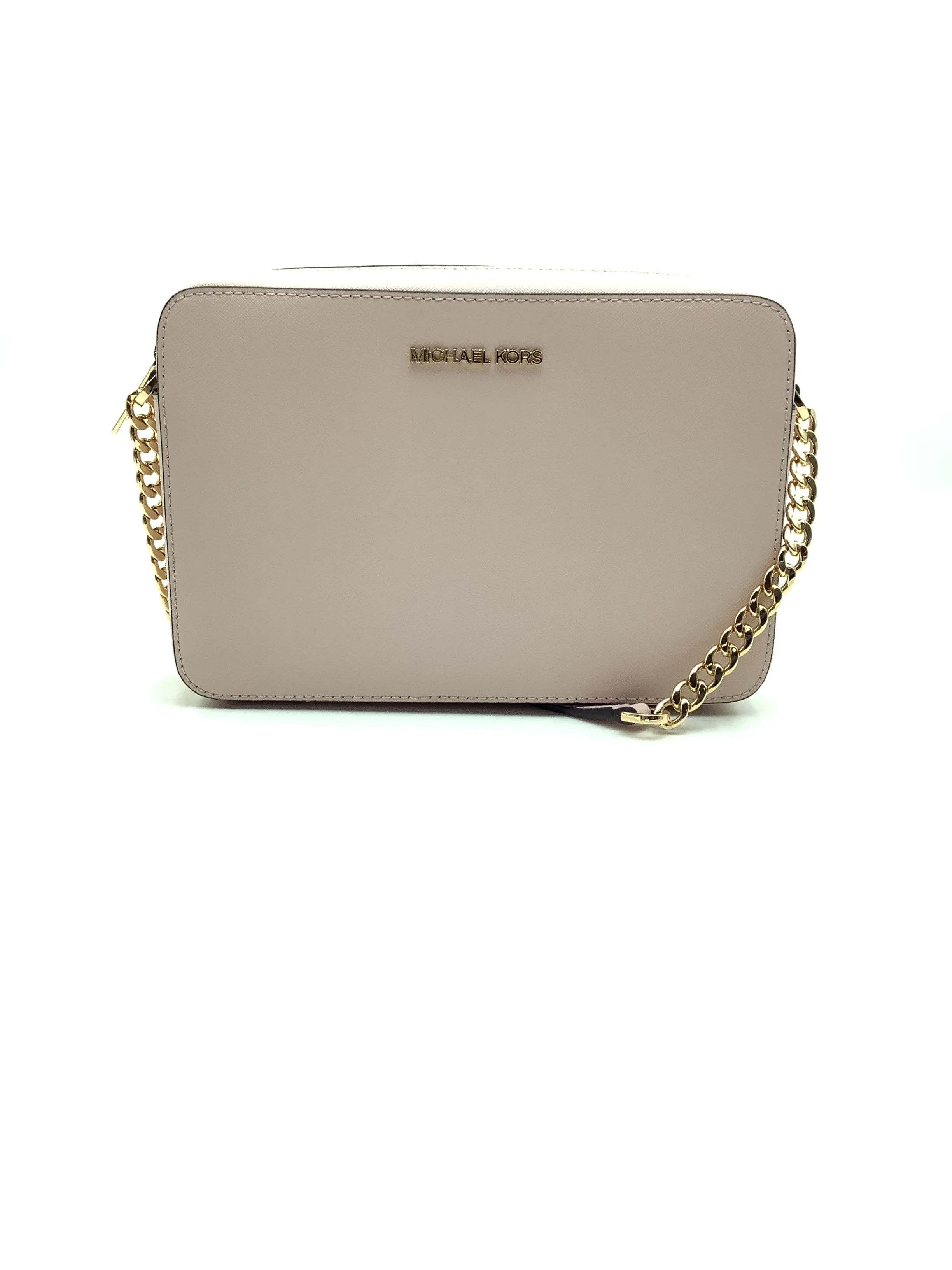 Michael Kors Jet Set Crossbody Pink Leather Chain