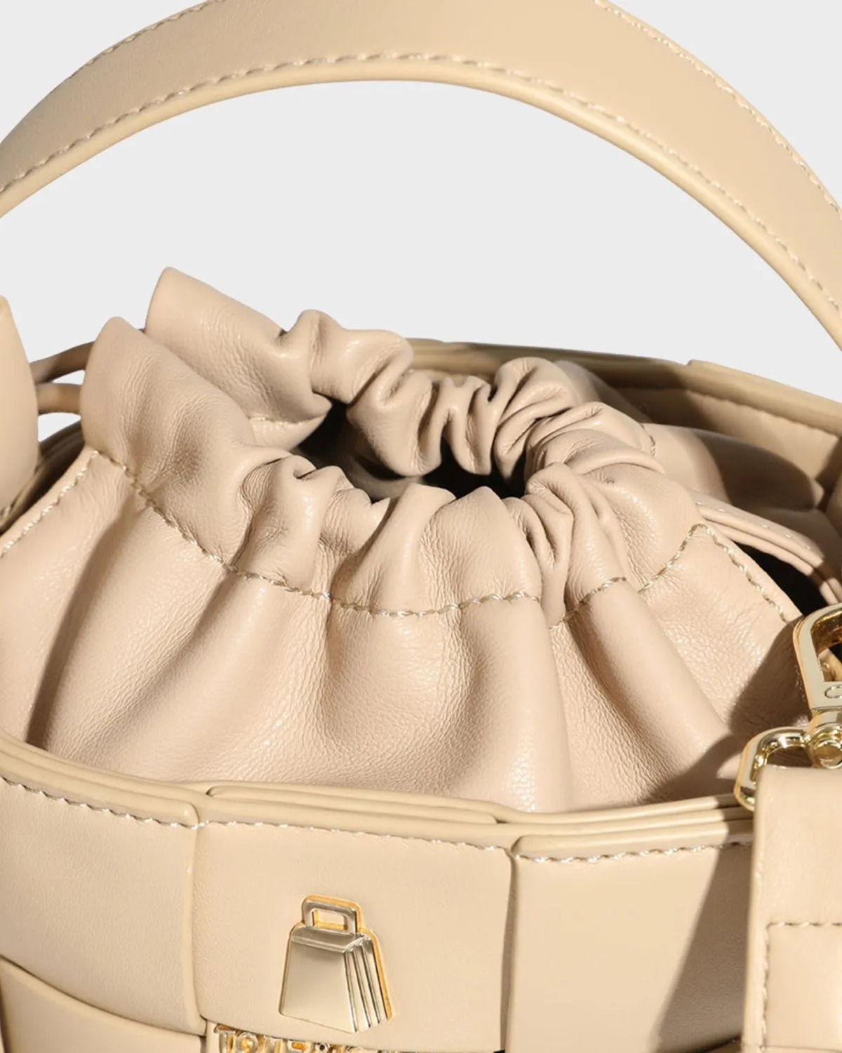 Mini Bucket Bag in Tan Brown